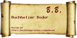 Buchholzer Bodor névjegykártya